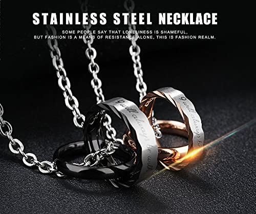 Matching Couples Necklace Titanium Stainless Steel