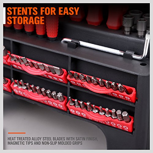 101-Piece Magnetic Screwdriver Set w/ Plastic Racking