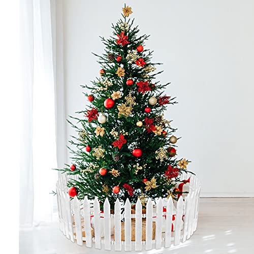 Christmas Tree White Plastic Picket Fence