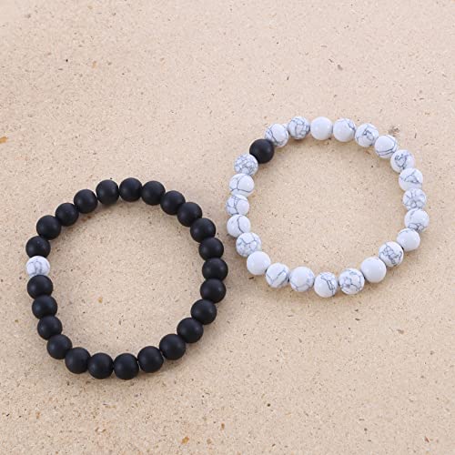 Men Women Lava Bracelet Beads Bracelet Bangle Stretch Stone Beads Bracelets Friendship Couples Gifts,