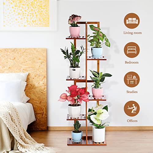 Bamboo Plant Stand Rack 6 Tier 7 Potted Multiple Stand Holder