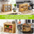 Large Bamboo Bread Box For Kitchen Counter -Double Layer