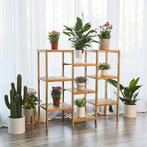 Bamboo Customizable Plant Stand Flower Pots Holder