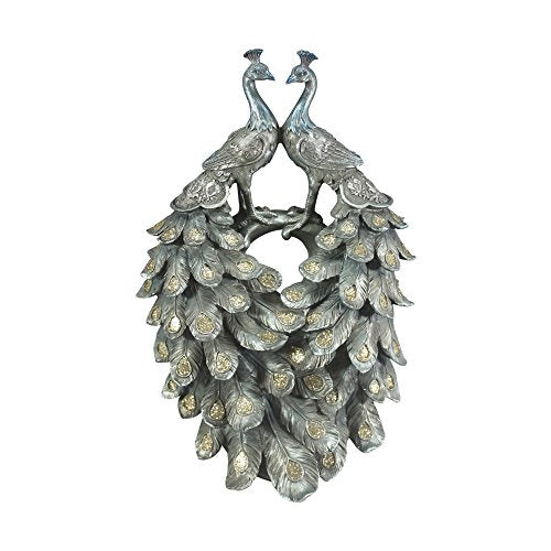 Peacock Lovers On Branch Collectible Figurine Home Decoration