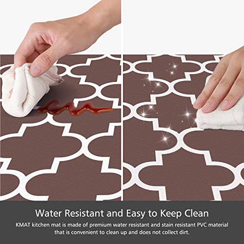 [2 PCS] Cushioned Anti-Fatigue Kitchen Rug, Waterproof Non-Slip