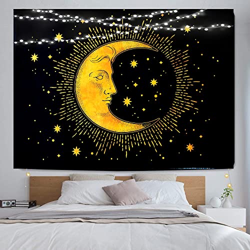 Moon Psychedelic Tapestry for Home Decoration (30 x 40 inches)