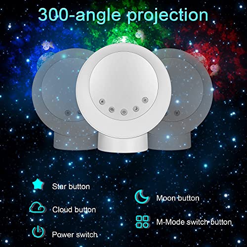 LED Sky Projector Light, Galaxy Lighting, Nebula Star Night Lamp w/ Base & Remote Control