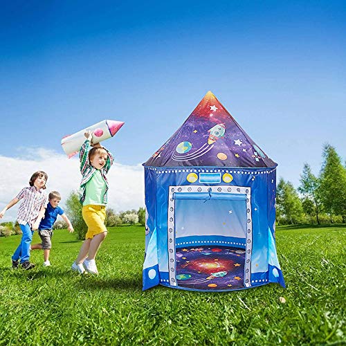 Premium Rocket Ship Kids Tent, Large Space Playhouse