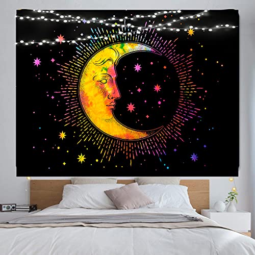 Moon Psychedelic Tapestry for Home Decoration (30 x 40 inches)