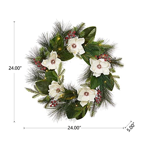 24 Inch Prelit Christmas Wreath Decoration