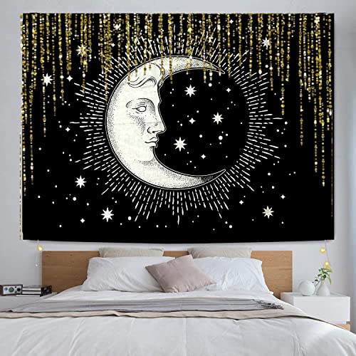 Moon Psychedelic Tapestry for Home Decoration (30 x 40 inches)