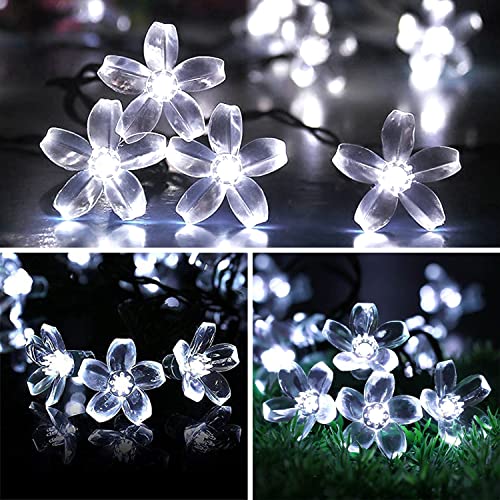 Waterproof Solar Flower Christmas String Fairy Lights