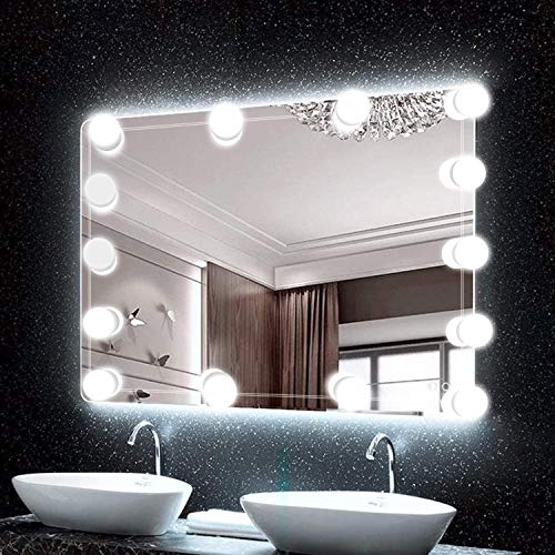 Makeup Vanity Lights for Mirror, Hollywood Style LED Vanity Mirror Lights  with 14 dimmable Bulbs, USB Cable, White
