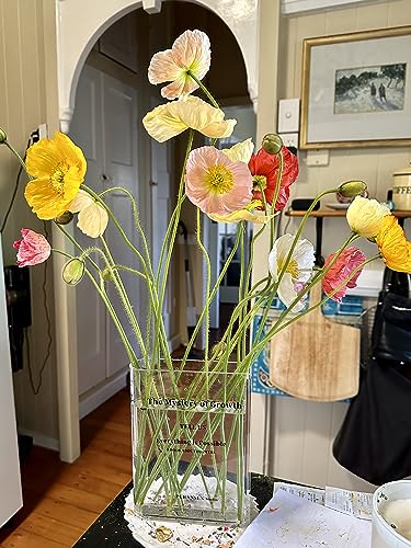 Book Vase for Flowers, Acrylic Clear Book Flower Vase, A Book About Flowers Vase, Unique Home/Bedroom