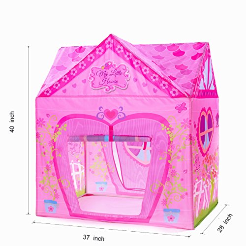 Princess Play Tent Pink Flower Pretend Playhouse