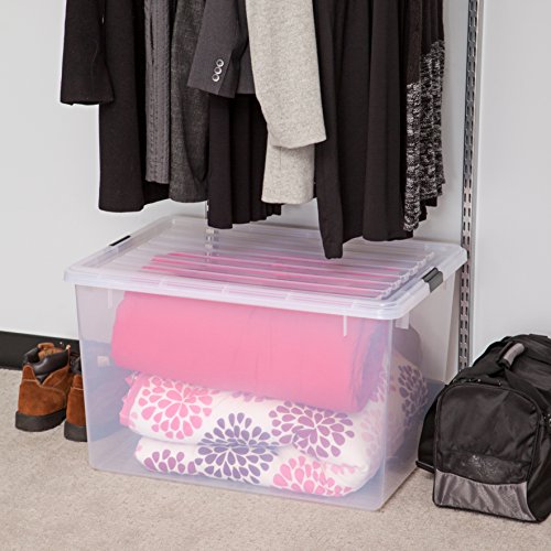 Buckle Down Storage Box, 1 Pack, 132 Quart, Clea