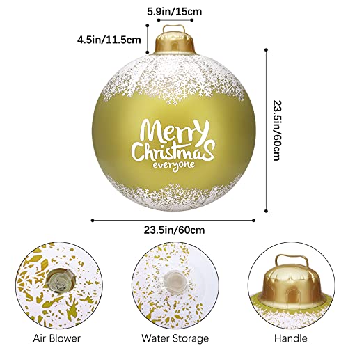 24in Giant Christmas Balls Outdoor Decoration w LEDS