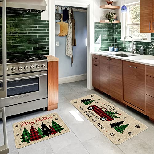 Set of 2 Christmas Kitchen Mats