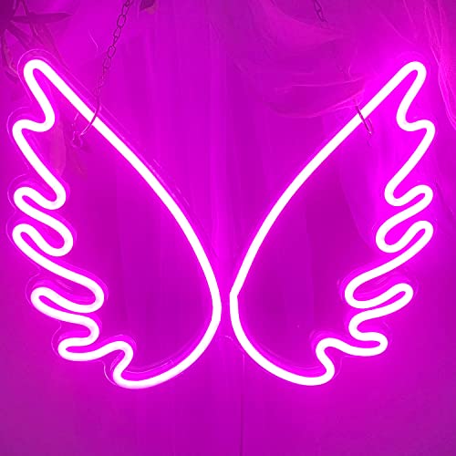 Angel Wing Led Neon Signs(16 x 13 inch) for Bedroom Decoration