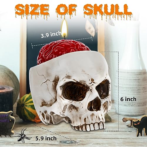 Halloween Candle, Skull Bleeding Candle Gothic Decorations for Home Table Farmhouse