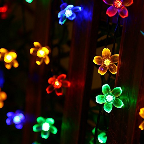 33 Feet 100 LED Cherry Flower Fairy String Lights Christmas, 8 Flash Modes with Tail Plug