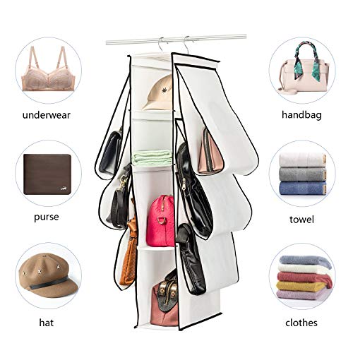 Closet Purse Organizer w/ 10 Compartments