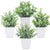 4 Packs Fake Plants Mini Artificial Greenery Potted Plants for home, office