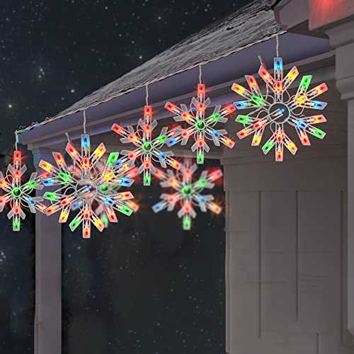 100 Count 8.5FT Connectable Christmas Snowflake Lights