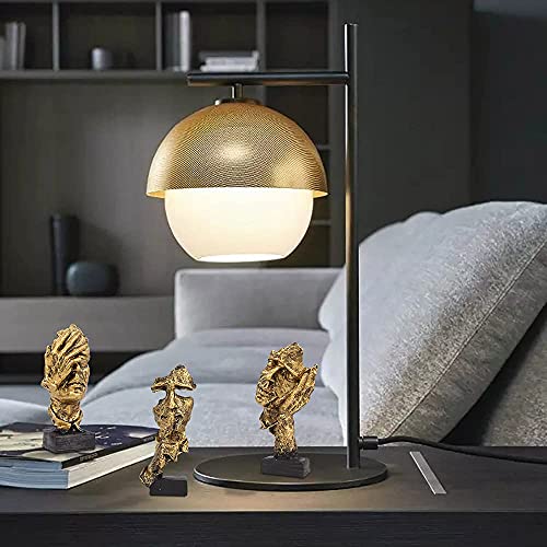 3 Pcs Thinker Statue, Silence is Gold Abstract Art Figurine