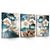 3 Piece Lotus Flower Canvas Wall Art for Home Decoration