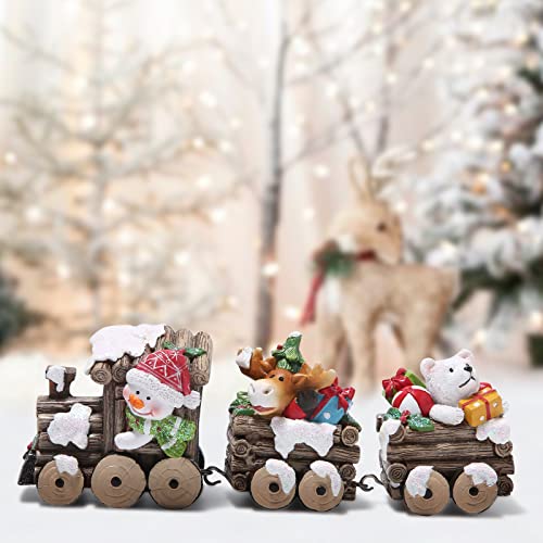 Christmas Train Figurines for Home Decorations