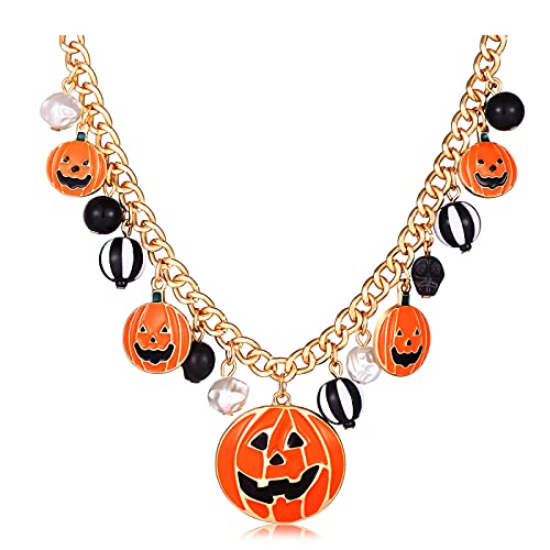 Halloween Spider Pendant Necklace Skull Bat Charms Necklace Party Ghost Chain Choker Necklaces