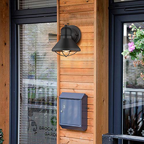 2-Pack Outdoor  Wall Sconce in Powder Coated Finish (Black)