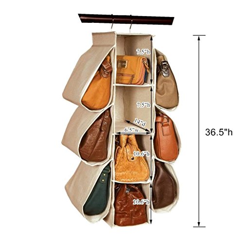 10 Pockets Hanging Purse Handbag Organizer