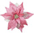 12Pcs Poinsettia Flowers Glitter Christmas Ornaments