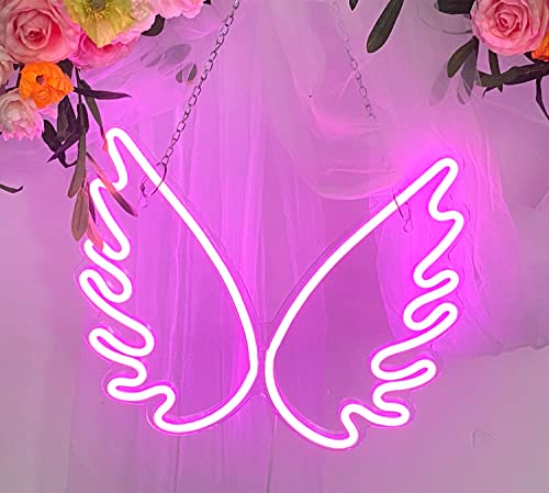 Angel Wing Led Neon Signs(16 x 13 inch) for Bedroom Decoration