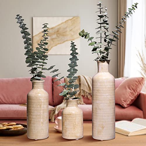 Set of 3 Ceramic Decor Table Vases