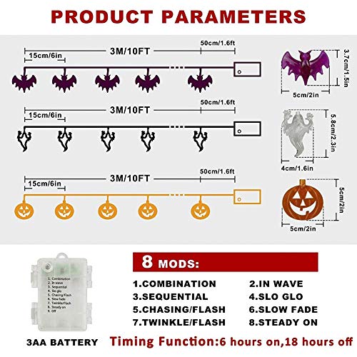 Halloween Solar String Lights, Decoration