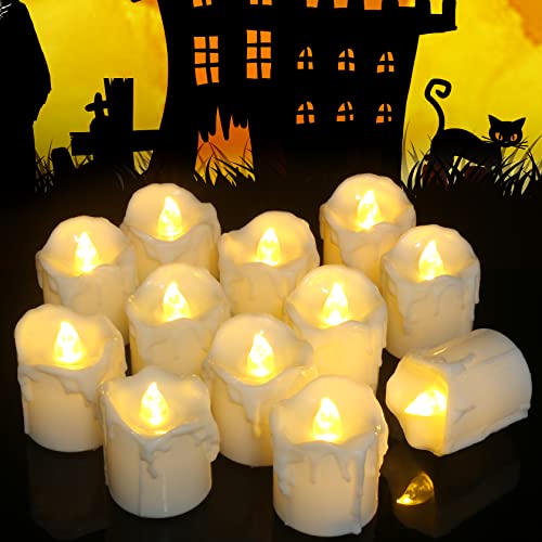 12pcs Battery Operated Tea Lights with Timer