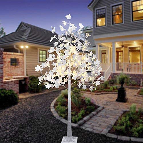 Artificial Lighted Maple Tree Warm White Fall Decorations