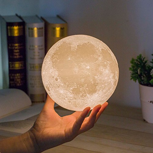 Moon Lamp Night Light  USB Charging & Touch Control Brightness Warm & Cool White