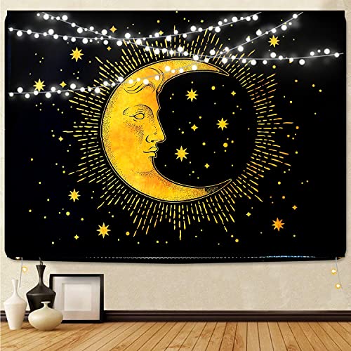 Moon Psychedelic Tapestry for Home Decoration (30 x 40 inches)