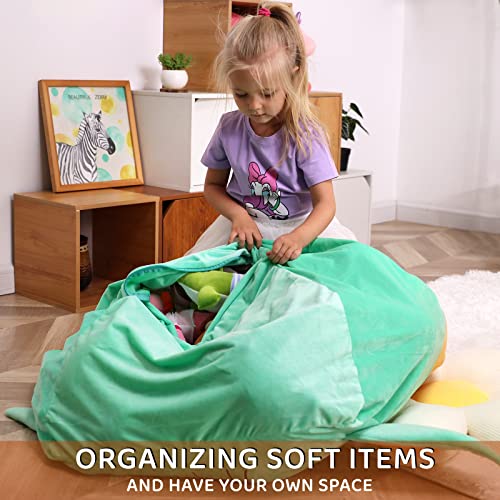 Stuffed Animal Toys Storage Kids Bean Bag - 24 x 24 Inch