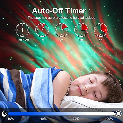 Aurora Light Star Projector with Bluetooth Music Speaker, Timer, Remote Control