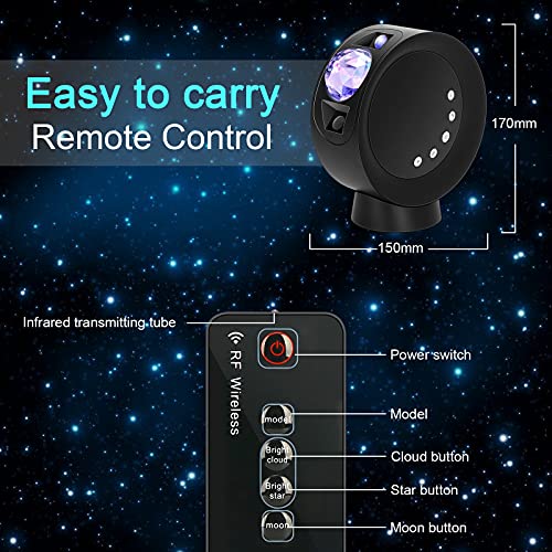 LED Sky Projector Light, Galaxy Lighting, Nebula Star Night Lamp w/ Base & Remote Control