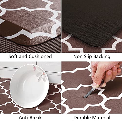 [2 PCS] Kitchen Cushioned Anti-Fatigue Floor Mat, Heavy Duty PVC Ergonomic