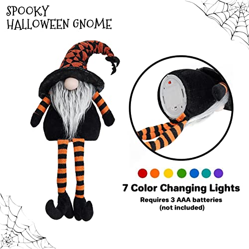 Lighted Halloween Witch's Broom, Spooky Halloween Party Decorations Home Ornament