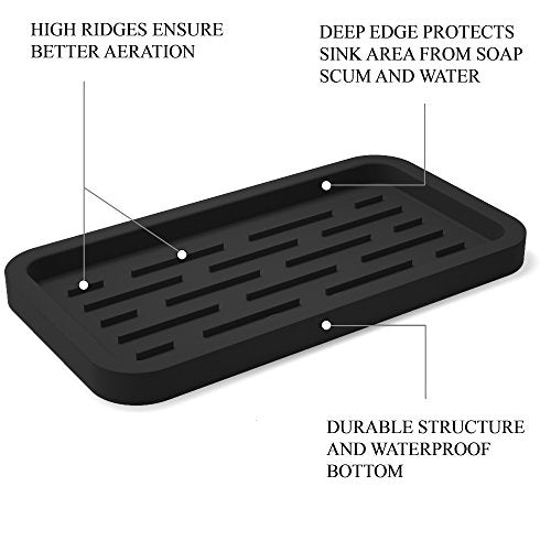 Sponges Holder - Kitchen Sink Organizer Silicone Tray