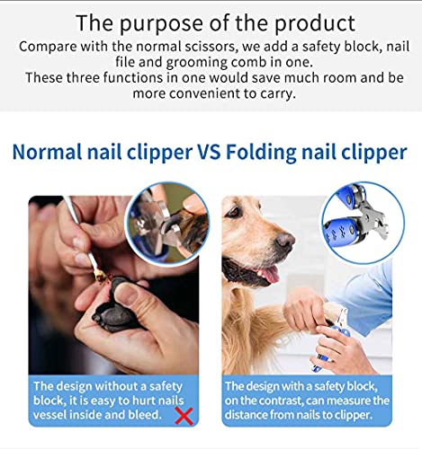 Dog Nail Clippers & Trimmer w/ Quick Safety Guard to Avoid Over-Cutting Toenail