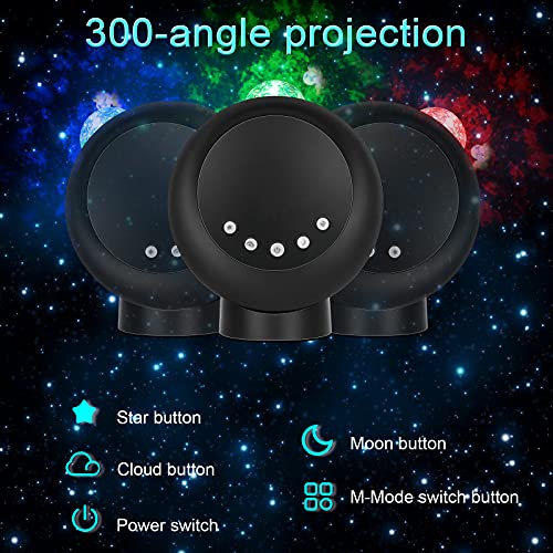 LED Sky Projector Light, Galaxy Lighting, Nebula Star Night Lamp w/ Base & Remote Control